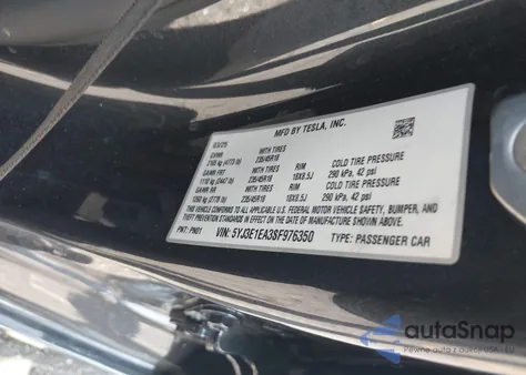 2025 Tesla Model 3 Long Range Rear-Wheel Drive from USA, damaged, VIN 5YJ3E1EA3SF976350
